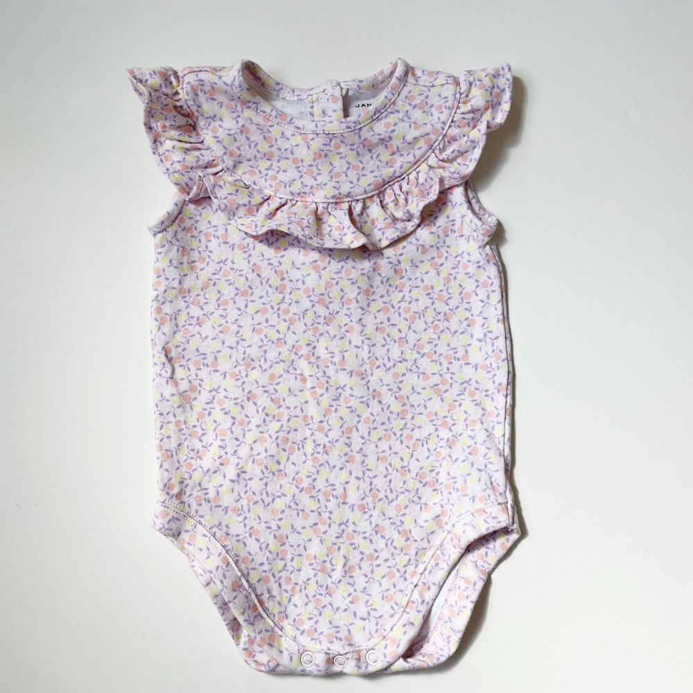 Janie and Jack Orange and lemon print onesie 3-6m